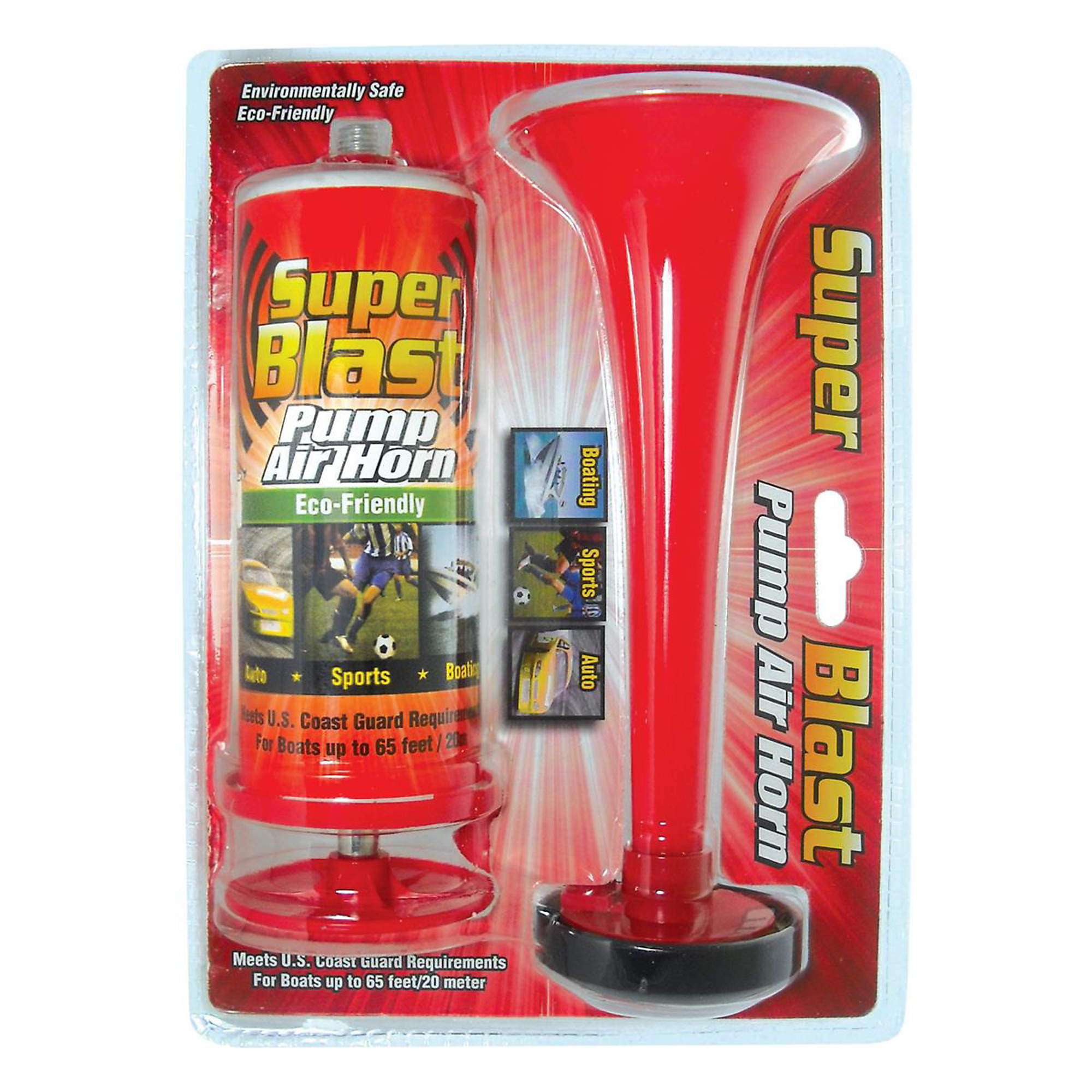 United Marketing Inc. Super Blast Pump Air Horn — Hand Pump Action, Meets U.S. Coast Guard Requirements, No Refills Needed, Model# UMIMAXPRO7218